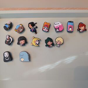 Random Mixed Bulk Lot 14 Pieces Anime Cartoon Inspired Croc Shoe Charms